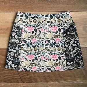 Topshop embroidered floral miniskirt